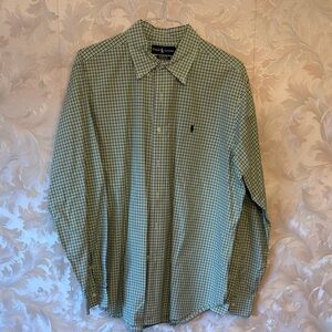 Polo Ralph Lauren Men's Checkered Shirt in Green and Blue